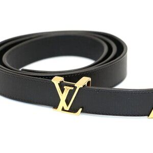 Louis Vuitton LV Initiales Belt Embossed Calfskin Thin Size 30 , 85CM - Black